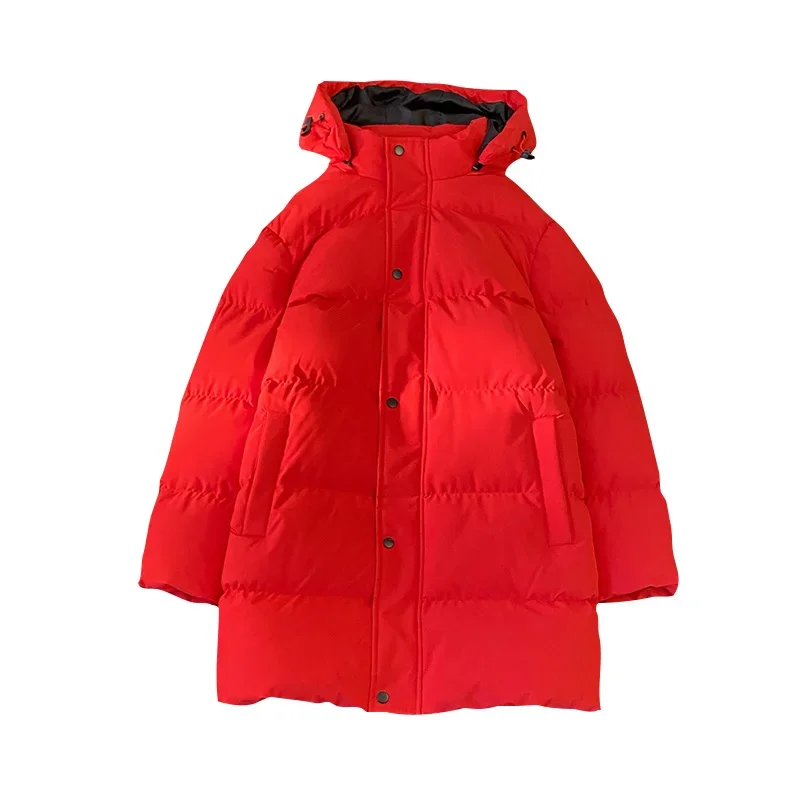 Plus size 8xl parkas de comprimento médio para homens all-match moda tendência jaqueta casacos inverno engrossar roupas masculinas quentes casuais com capuz