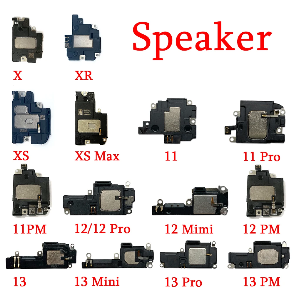 

1pcs Earpiece Bottom Ringer Buzzer Loud Speaker Repair Assembly Board for iPhone 11 Pro X XR XS Max 13 Mini 13 Pro Max Speaker