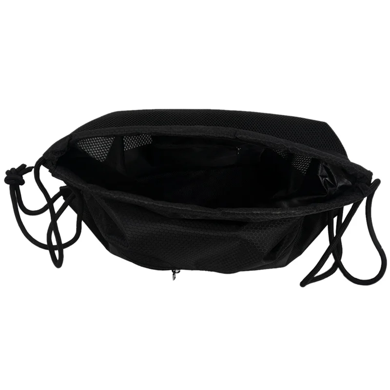

3X Outdoor Women Men Nylon Black Ultralight Backpack Football Basketball Bag String Drawstring (Big)