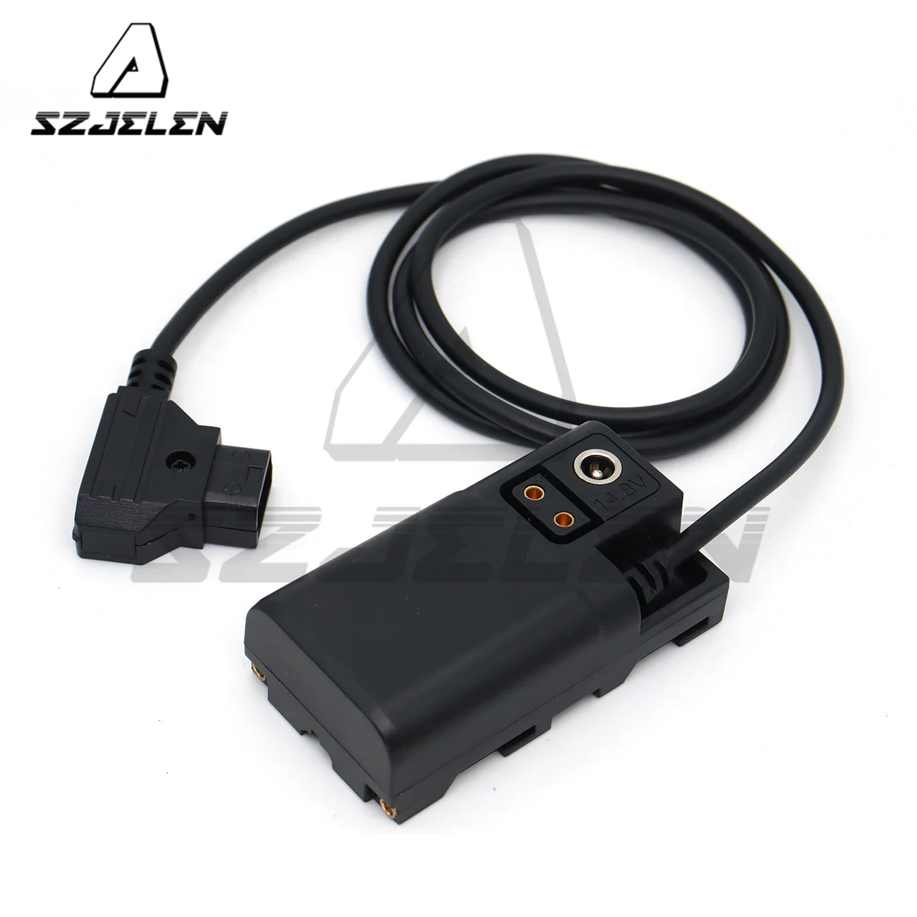 D-Tap to P-TAP+DC5.5X2.5mm+NP-F550 F570 970 three in one analog battery coupler, suitable for display/lamp/lamp