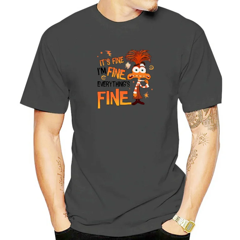 

Anxiety Shirt Inside Out 2 T-Shirt Everything Is Fine Anxiety Inside Out Emotions Shirts Retro Mental Health Family Vacation Tee
