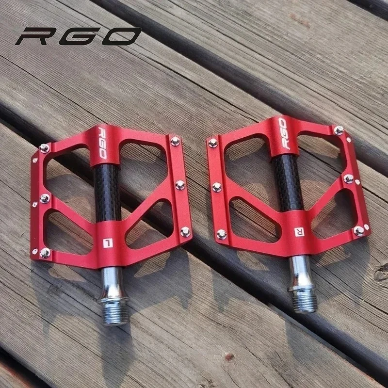 

RGO Anti - skid Carbon Fiber & Aluminum Alloy Road and Mountain Bike Pedals 3 Bearings, Bicycle Accessories