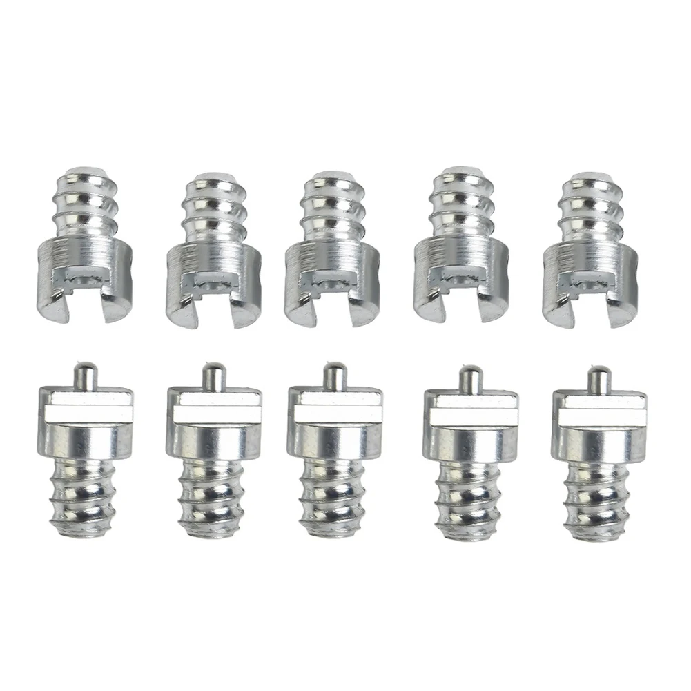 Male Female Join Connector Dredge Spring Fitting For Electric Drill Dredge Set Silver 10pcs 16mm 5 Carbon Steel