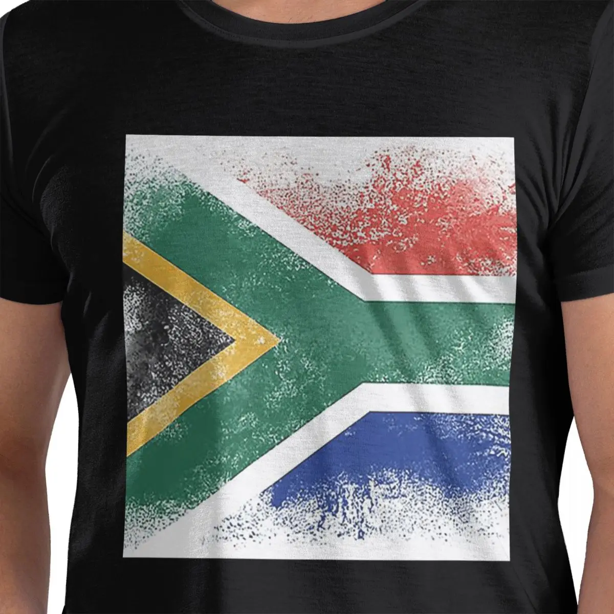 

Футболка из 100% хлопка с флагом Южной Африки, мужские классические футболки, мужские футболки с круглым вырезом и коротким рукавом, S-6XL