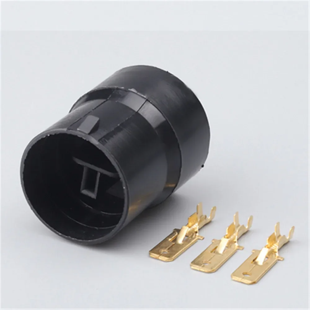 5/10sets 3pin auto plastic housing plug wire waterproof round cable connector