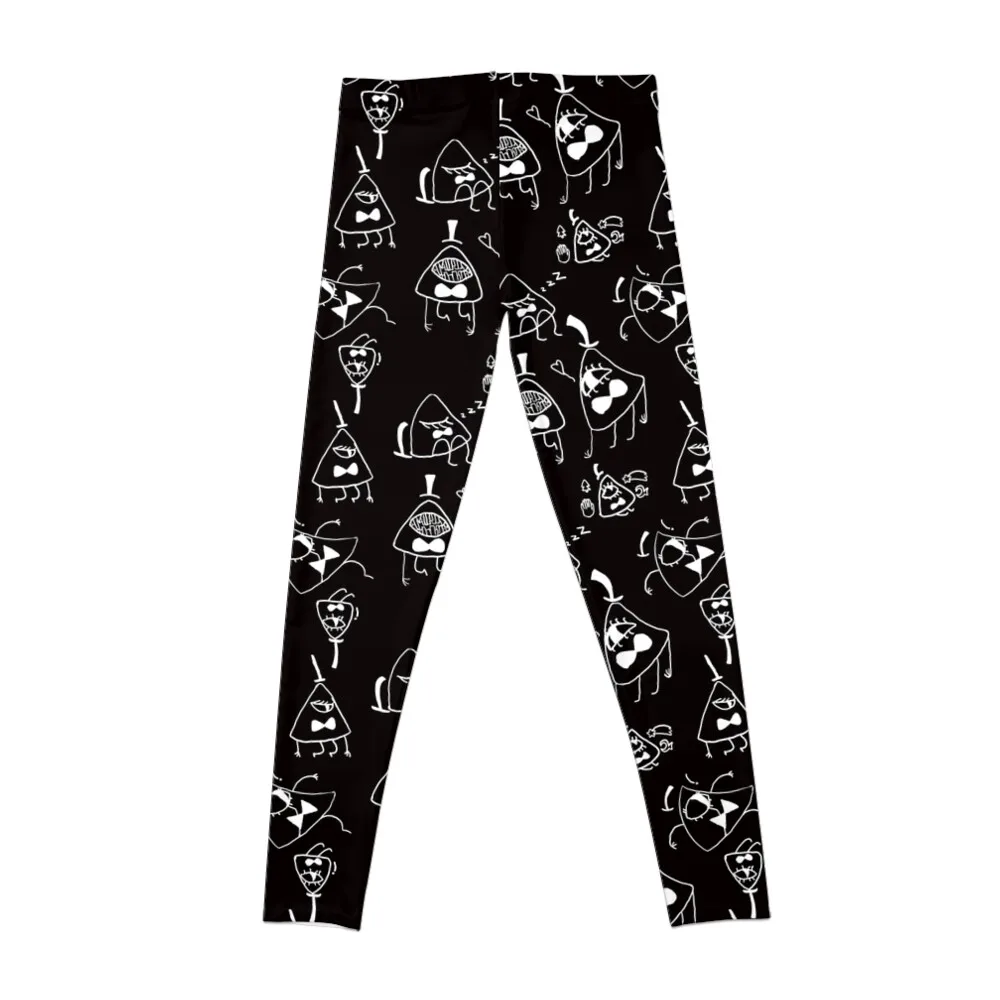 bill cipher is a dork tiles-white Leggings gym's clothing Women's gym Womens Leggings