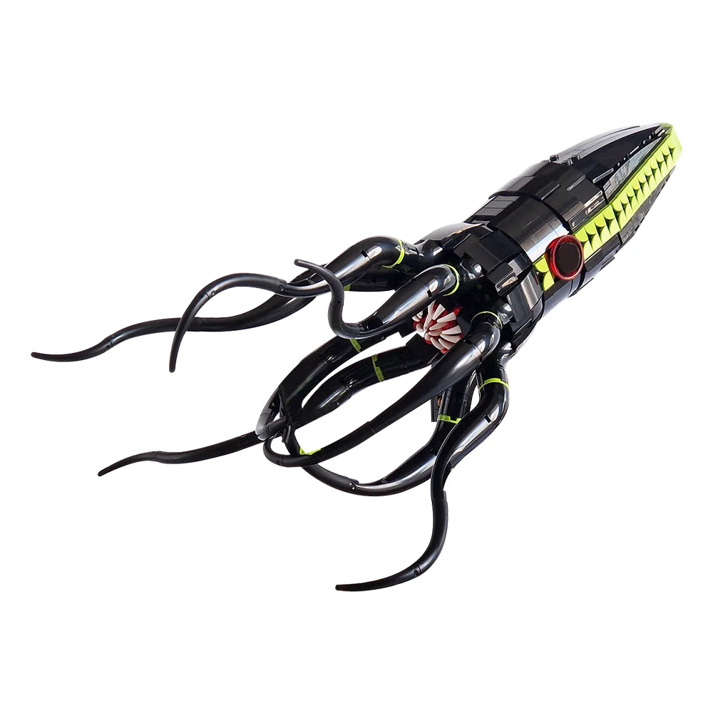 Gobricks MOC Sea World – blocs de construction de calmar géant, modèle de créature de la mer profonde, briques de poulpe, jouet assemblé à monter soi-même, cadeau pour enfants