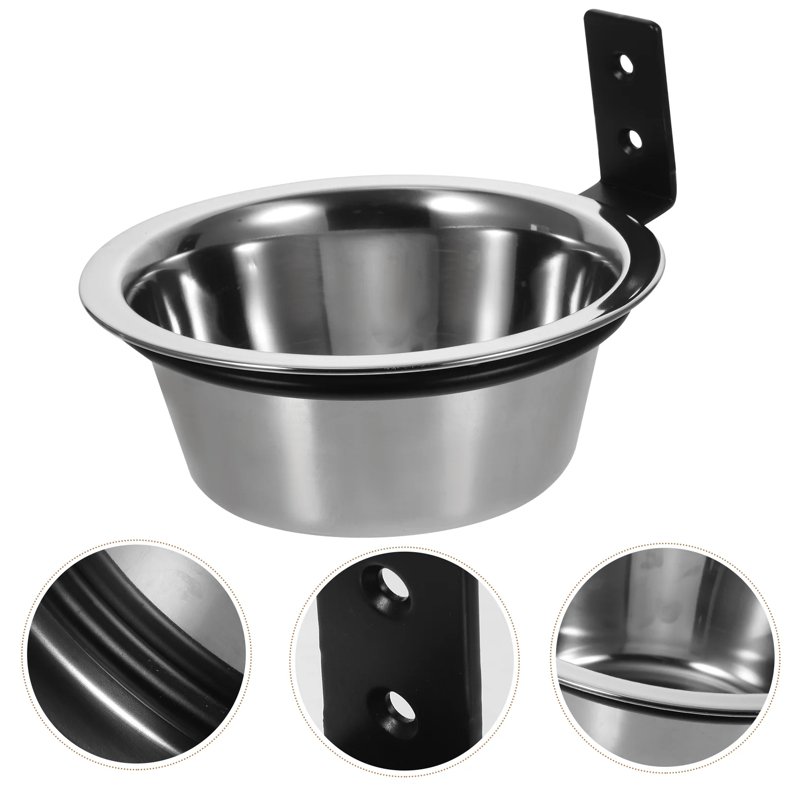 

Wall Mounted Elevated Dog Bowl Cat Hanging Bowls Food Wear-resistant Stainless Steel Raised for Large Dogs Medium