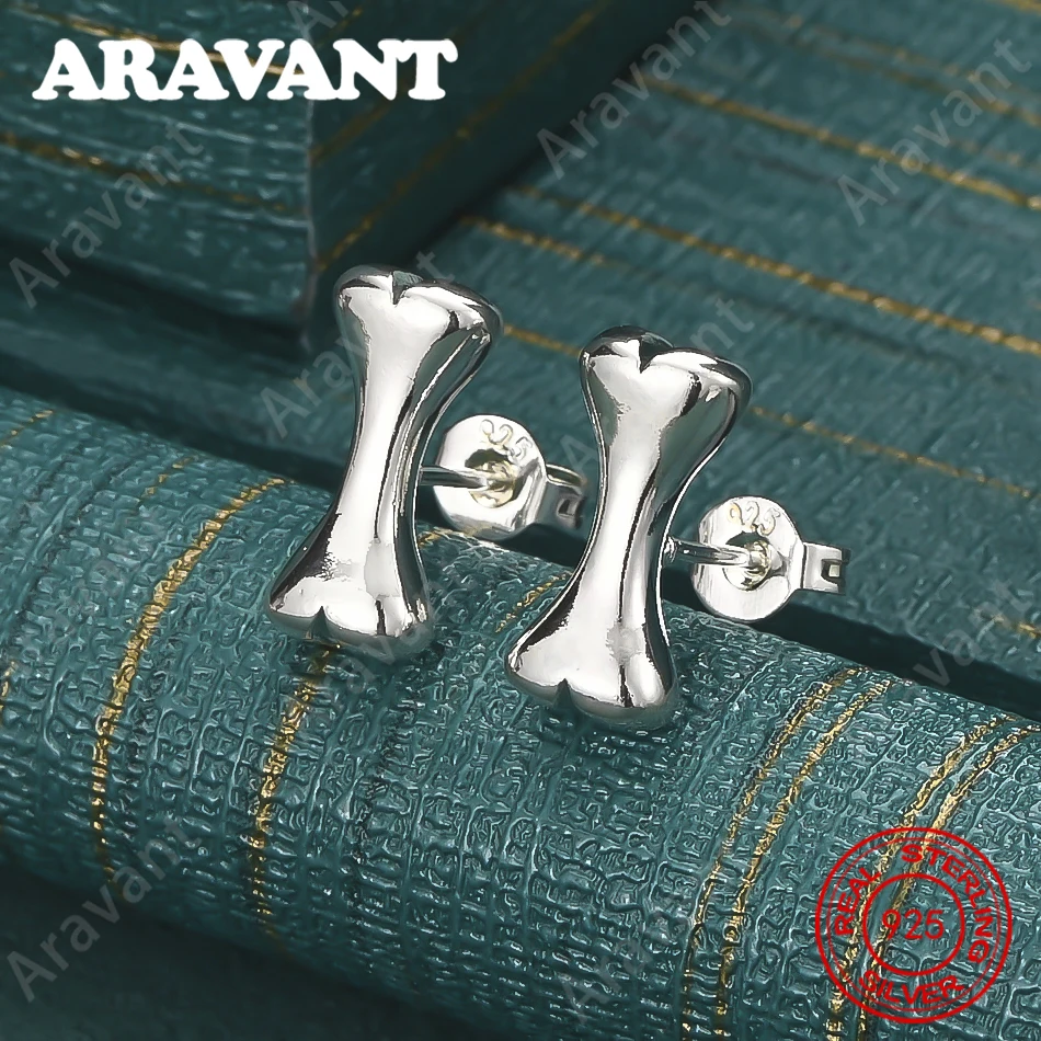 925 Sterling Silver Polished Bone Earrings - Unique Gift For Women, Versatile For Events And Jewelry