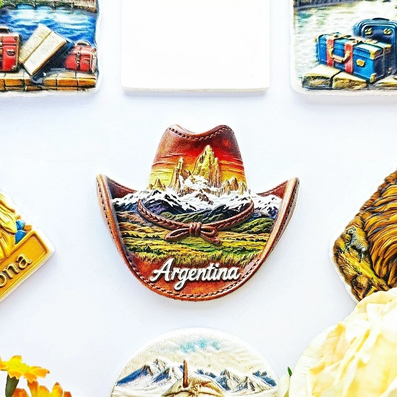 Argentina Gaucho Hat Fridge Magnet - Majestic 3D Souvenir Unique South American Gift for Travel & Western Decor