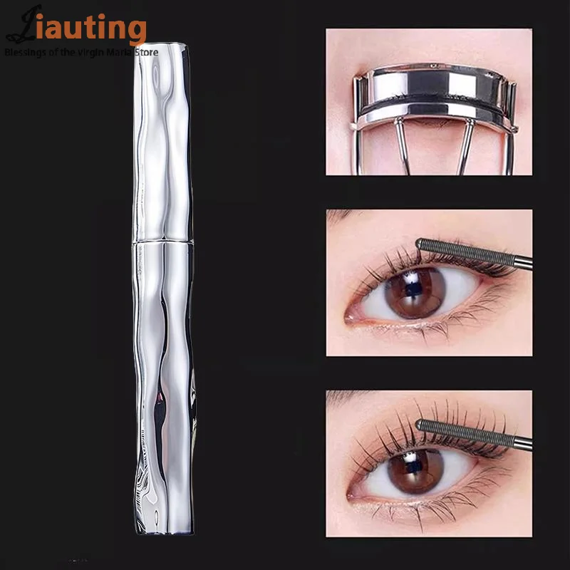 Waterproof 3D Lengthening Mascara Black Steel Tube Eyelash Primer Eye Lashes Brush Long-Wearing Silk Mascara Cosmetics Gift