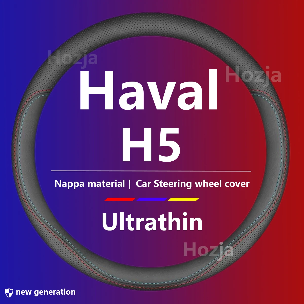 

Car Leather Carbon Fiber Steering Wheel Cover For Haval H5 H6 H9 2021 2022 2023 2024 High-end Interior Trims Auto Accessories