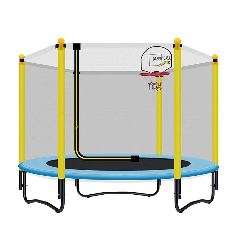 Factory Direct 12ft Outdoor Fitness Trampoline with Protective Nets for Children for Indoor Jumping & Playgrounds