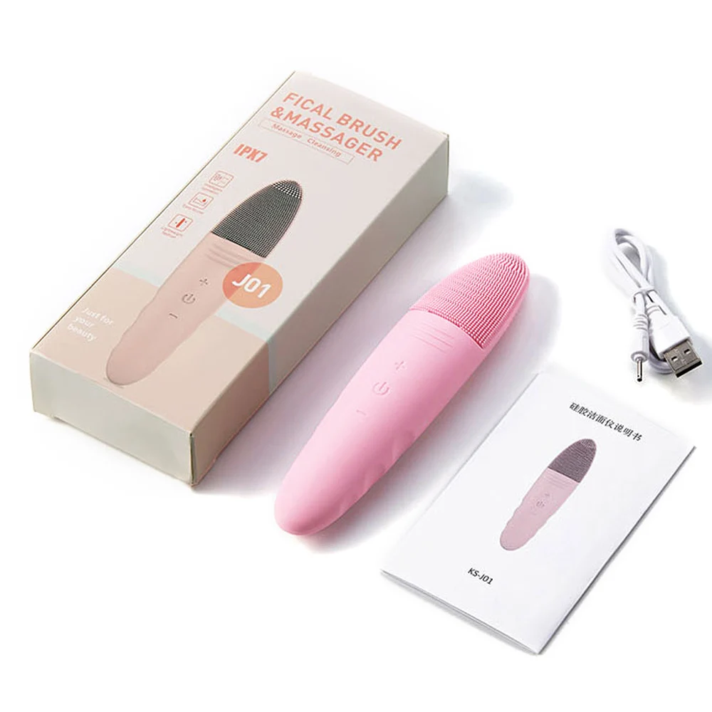 Electric Face Cleansing Brush Silicone Cleansing Instrument Wireless Skin Care Deep Washing Massage Brush Ultrasonic Pore Cleane