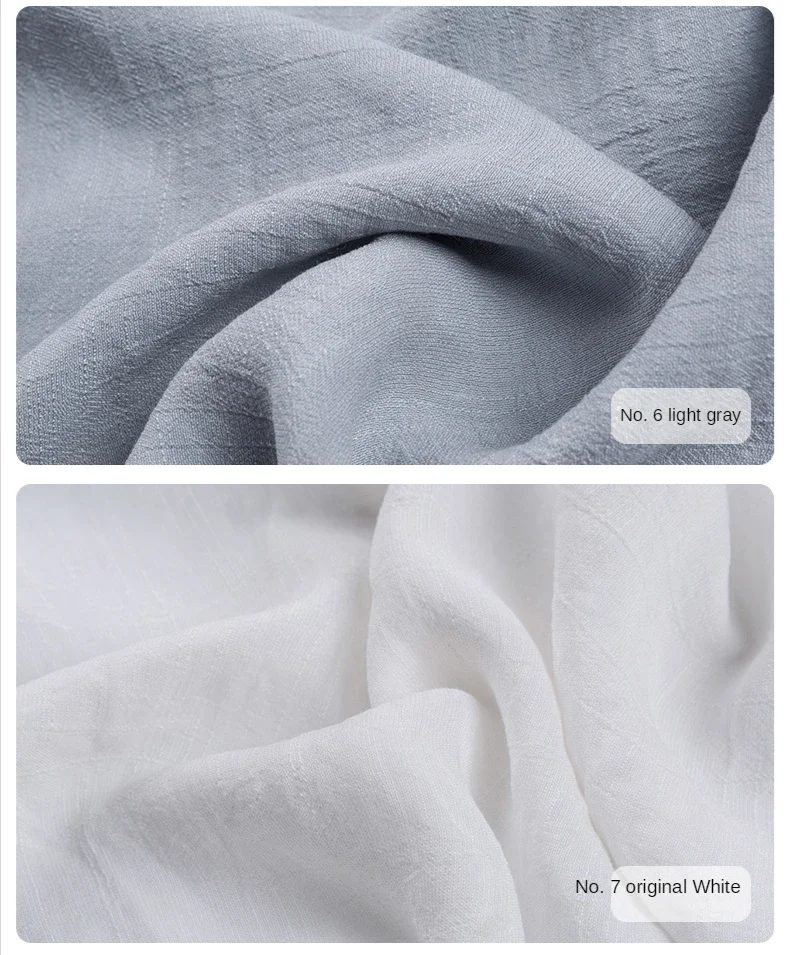 Bamboo Fabric Cotton Linen By The Meter for Clothing Dresses Shirts Diy Sewing Summer Cloth Rayon Soft Drape Plain Thin Brocade