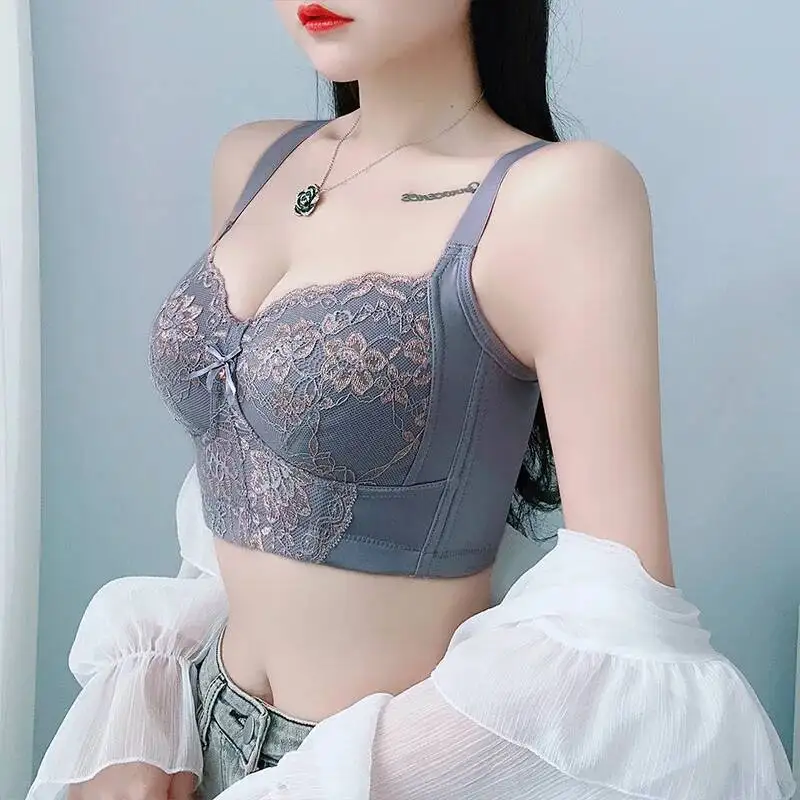 

Женское нижнее белье больших размеров с высокой чашкой, кружевной бюстгальтер с полной чашкой, женский бюстгальтер B C D E 75 80 85 90