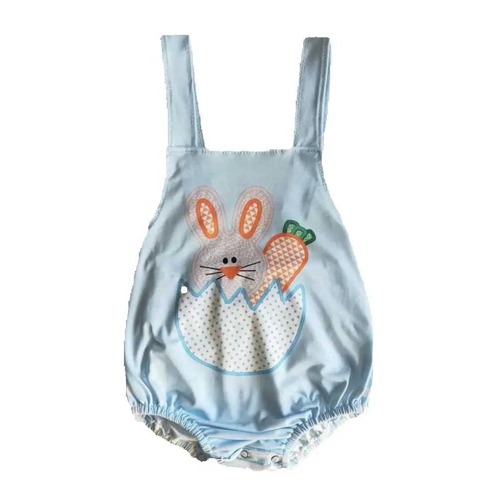 

B4-9 boy clothes easter blue bunny bubble