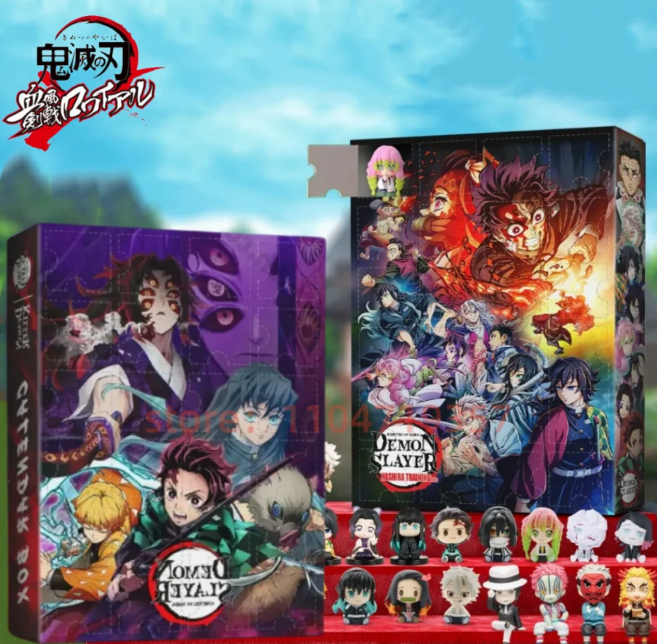 

2d акриловый самолет, не трехмерный убийцы демонов, Адвент-календарь, Рождественский календарь обратного отсчета, аниме-фигурка, 24-дневная коробка, игрушка Gif