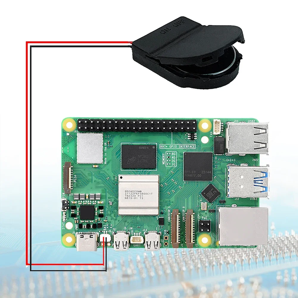 

Модуль батарейного отсека Raspberry Pi 5 RTC Держатель часов реального времени с батареей или без для непрерывной работы