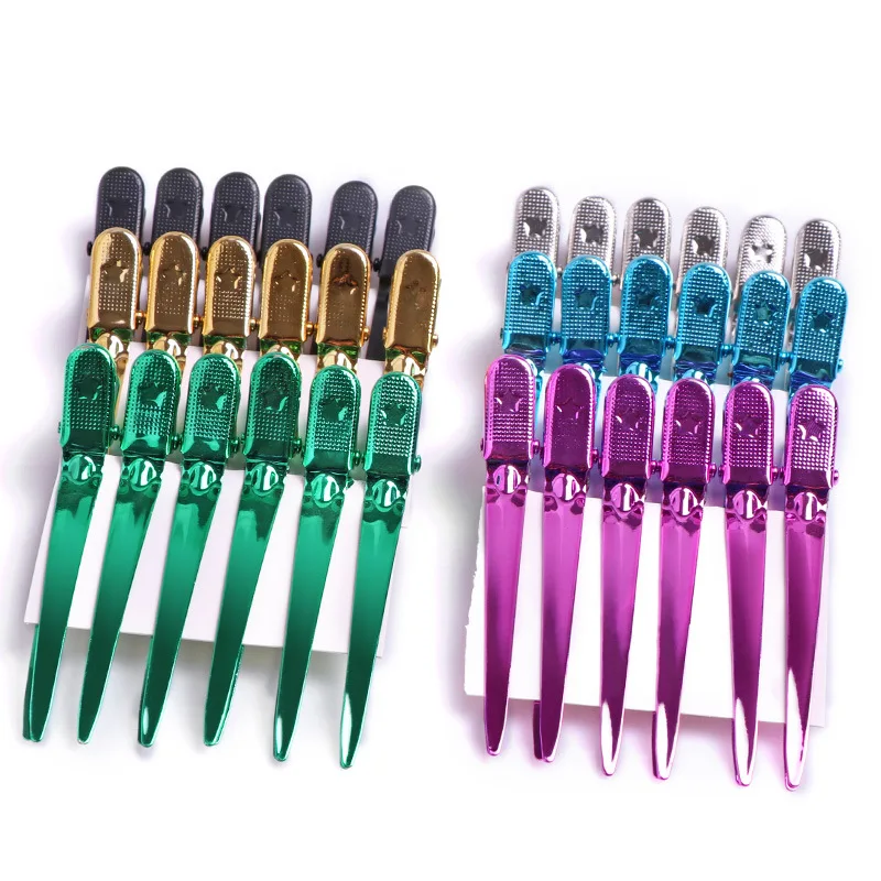 

12Pcs Alligator Hair Clips Hairdressing Clamps Claws Section Clips Barber Crocodile Hairpin Salon Styling Tools Hair Accessories