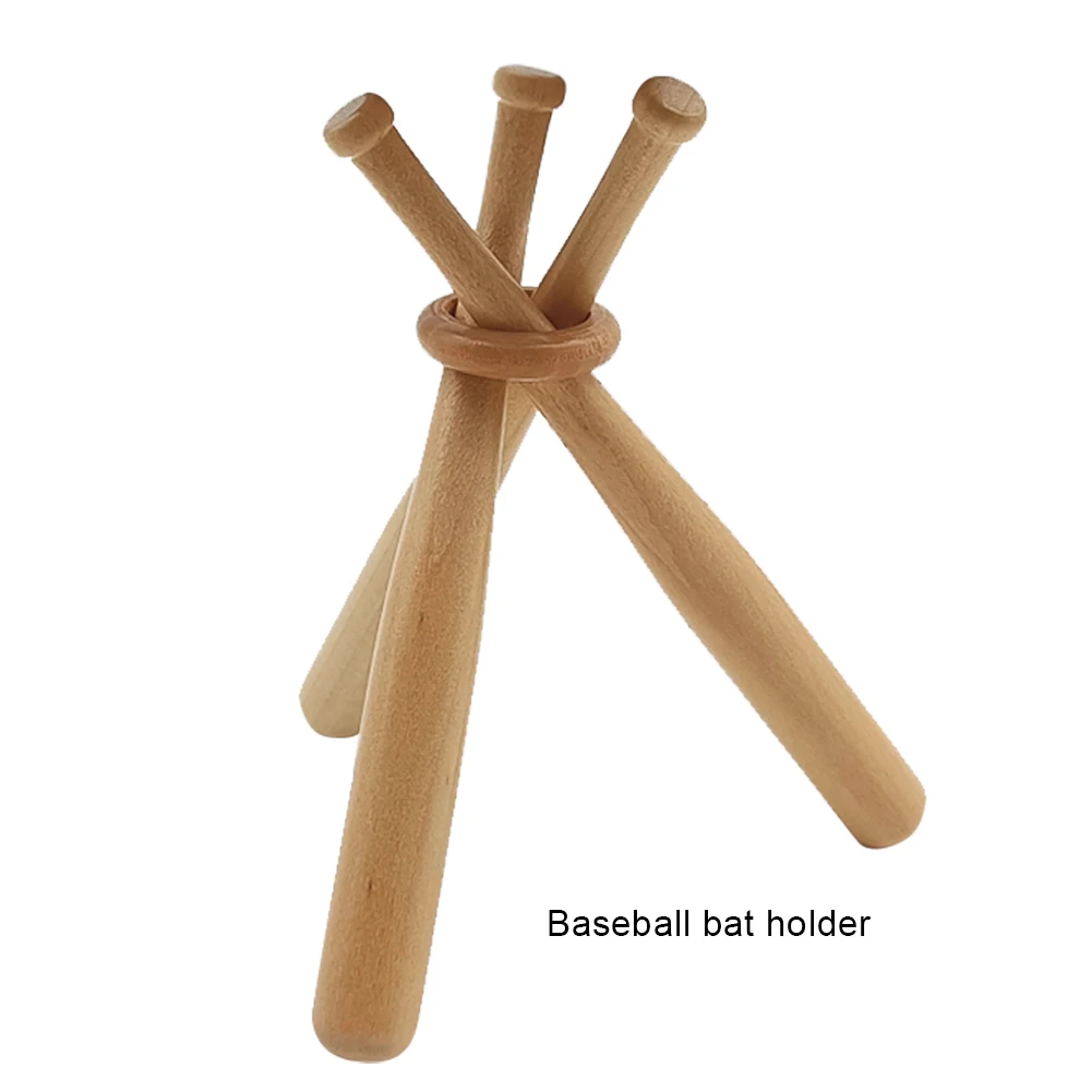 Wooden Baseball Stand Baseball Golf Tennis Ball Display Stand Baseball Bat Display Stand Holder for Baseball Players Fans