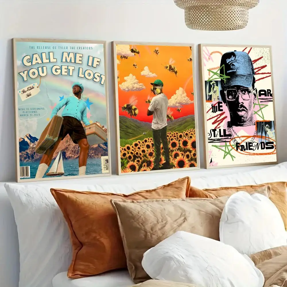 Rapper T-Tyler the C-Creator Poster Modern Home Living Bedroom Bar Hallway Waterproof Wall Art Aesthetic Decor view 2