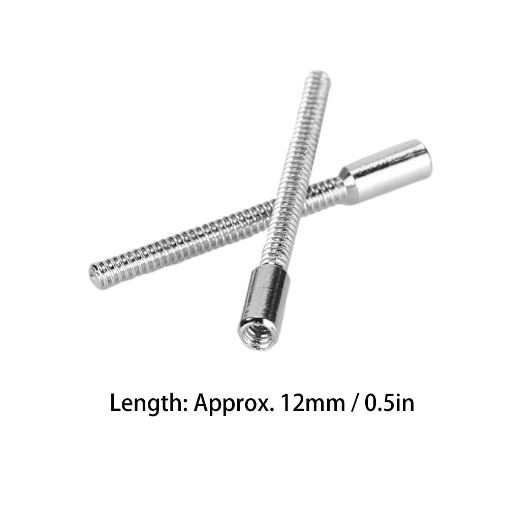 100개 풀 세트 0.9mm 직경 와인딩 스템 실버 색상 강철 재질 교체 부품 수리 도구 키트 무브먼트 교체용