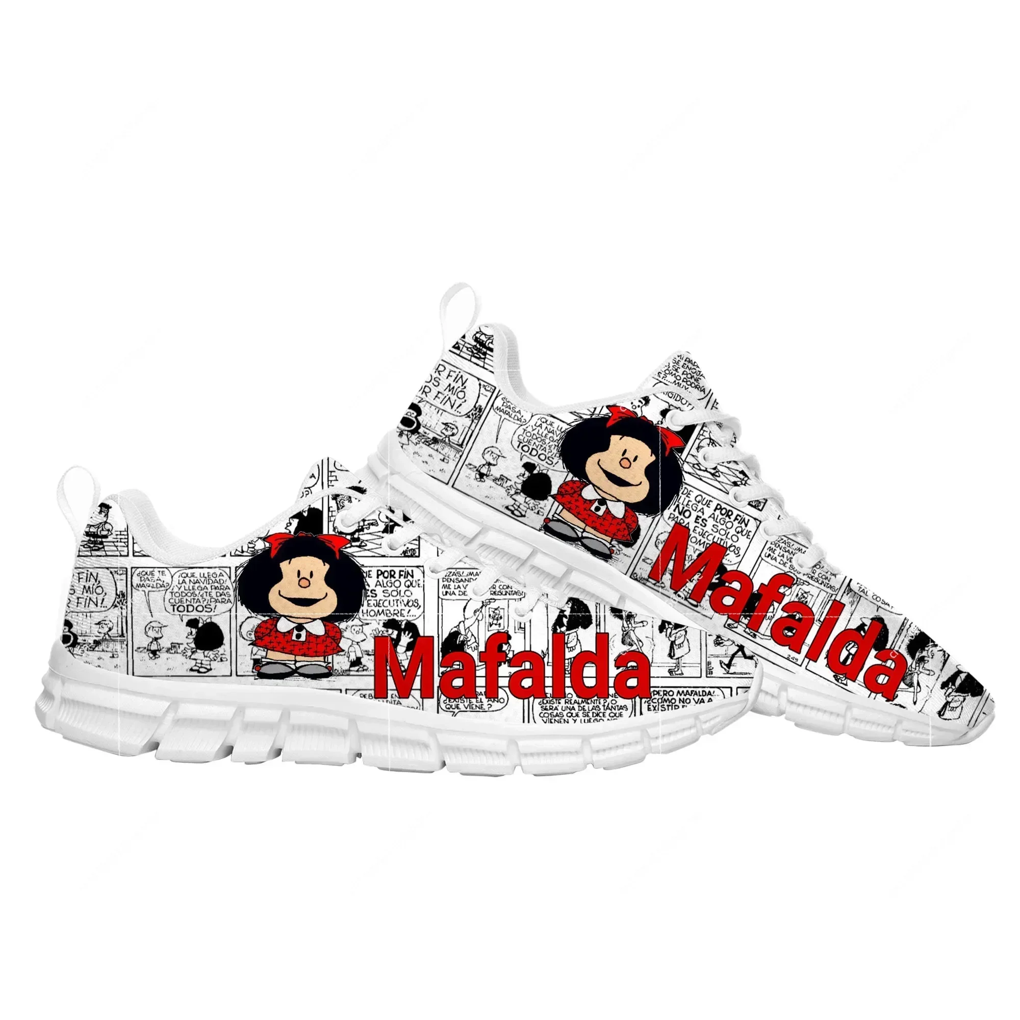 

Hot Cartoom Mafalda Sports Custom Shoes Mens Womens Fashion Sneaker Tailor Made Couple Built ShoesCustom Shoes For Men And Wome