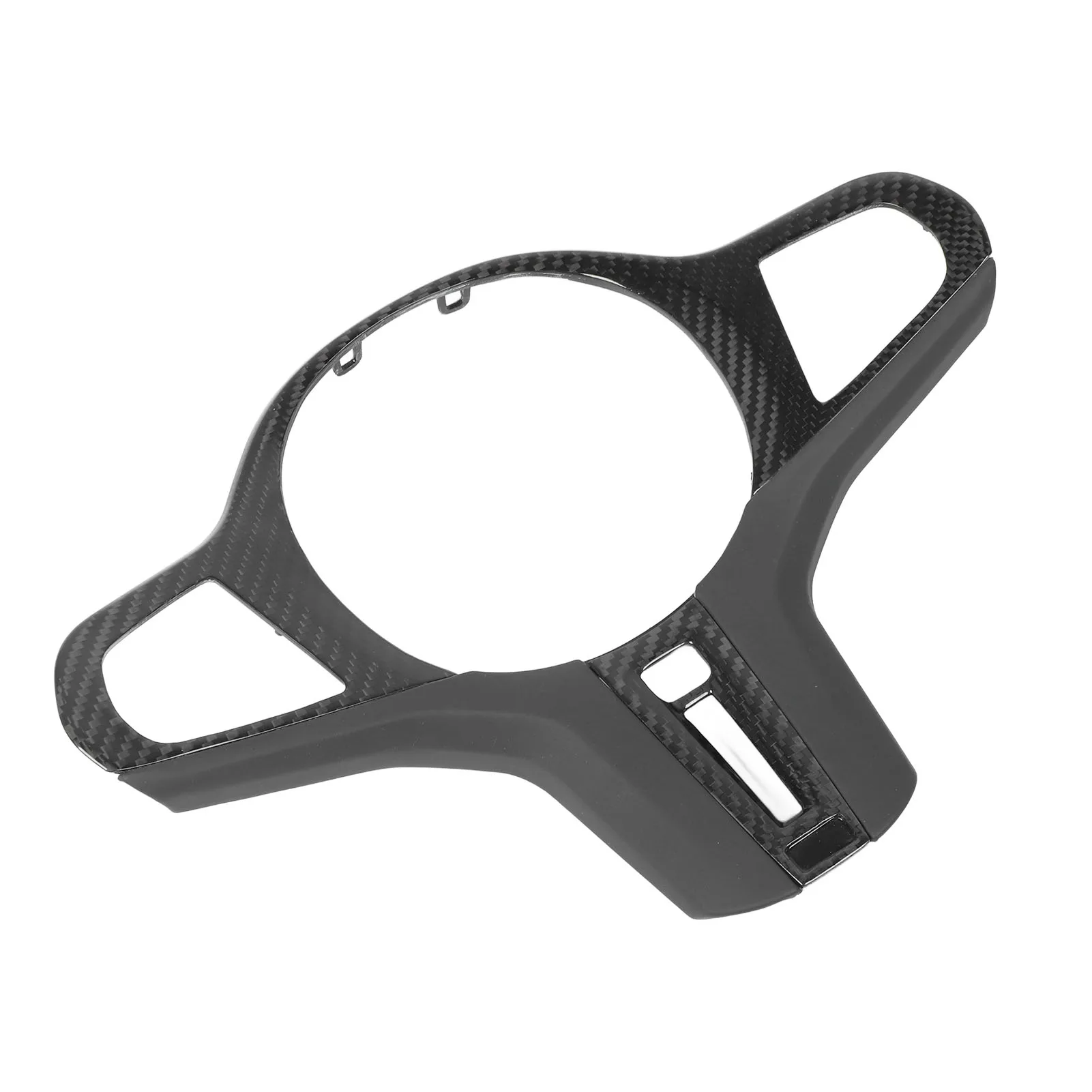 Carbon Fiber & Nappa Leather Steering Wheel Frame Cover Trim with Heating Button – Decorative Protection Sticker for M2 M3 M4 G8