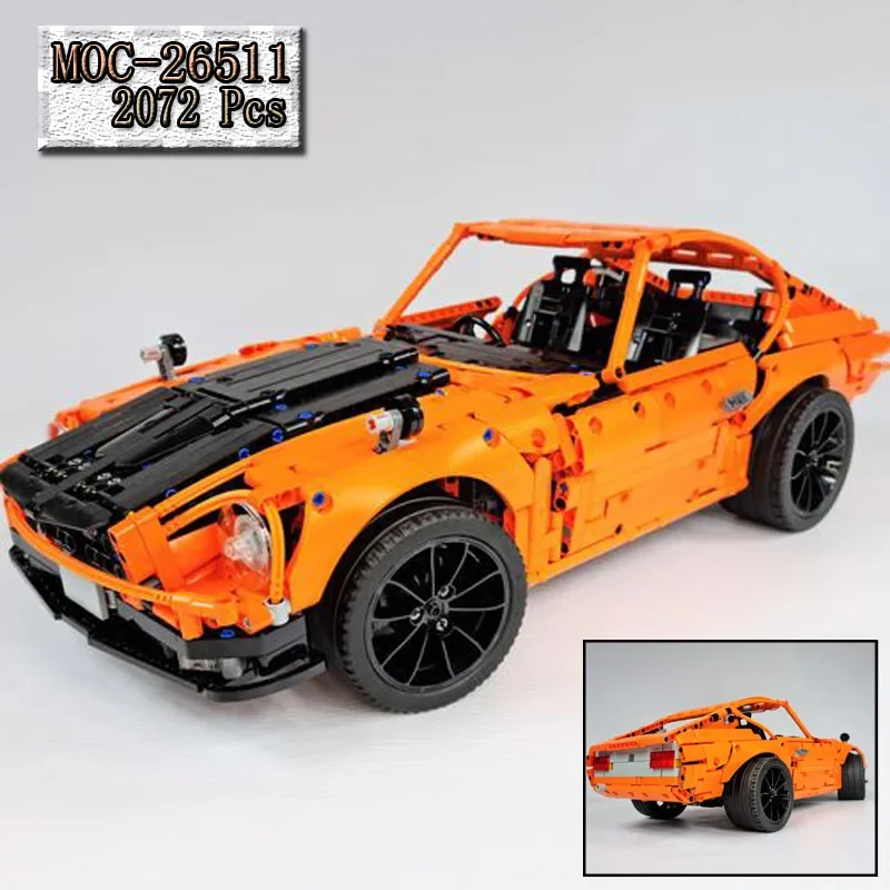 Retro 1971 Classic Sports Car MOC-26511 Model Builds Kit Building Blocks Self-lock Brick Children\'s Toys Christmas Gift