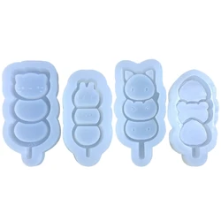 Moldes silicona dibujos animados movediza transparente, molde agitador fundición resina, moldes resina