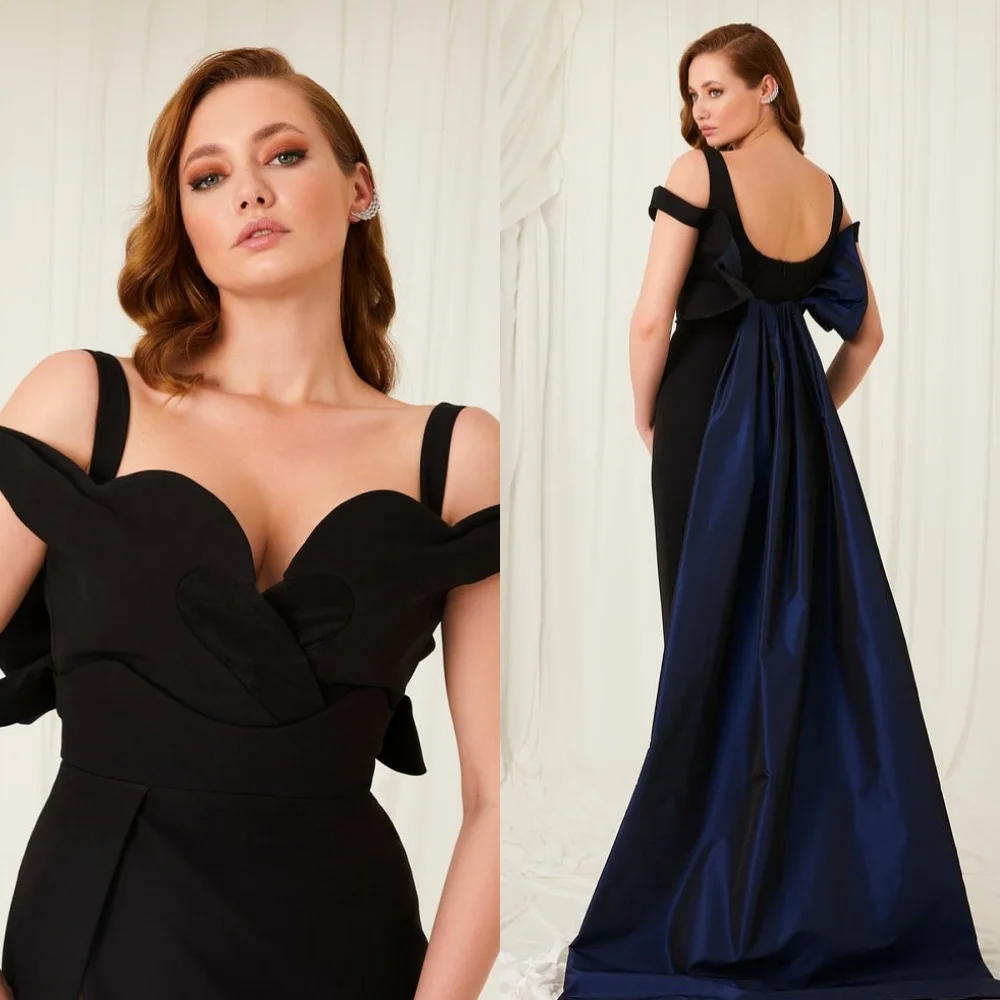 

Customized High Quality Classic Jersey Pleat Straight Off-the-shoulder Long Dresses Bespoke Occasion Dresses Modern Style Sexy
