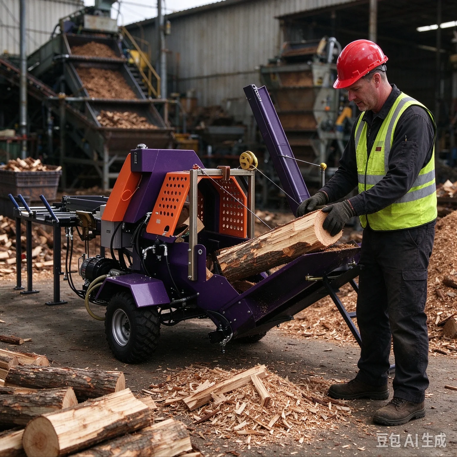 Heavy Duty PTO Log Splitter with Standard 4-Way Wedge for Tractor Matching