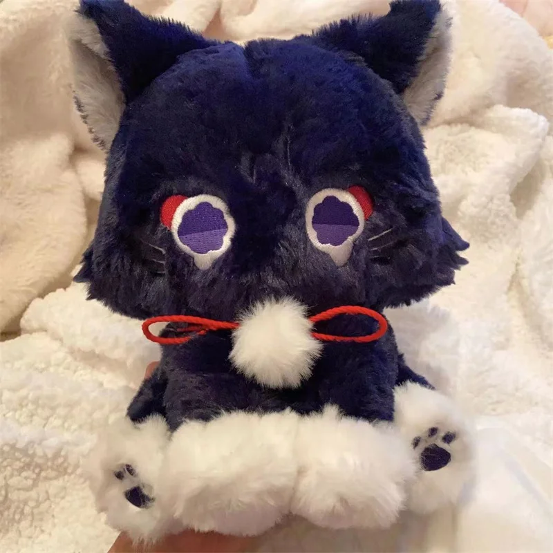 

Genshin Impact Wanderer Scaramouche Plush Cat Cartoon Game Character Soft Doll Toy Stuffed Cosplay Props Fans Collection Gifts