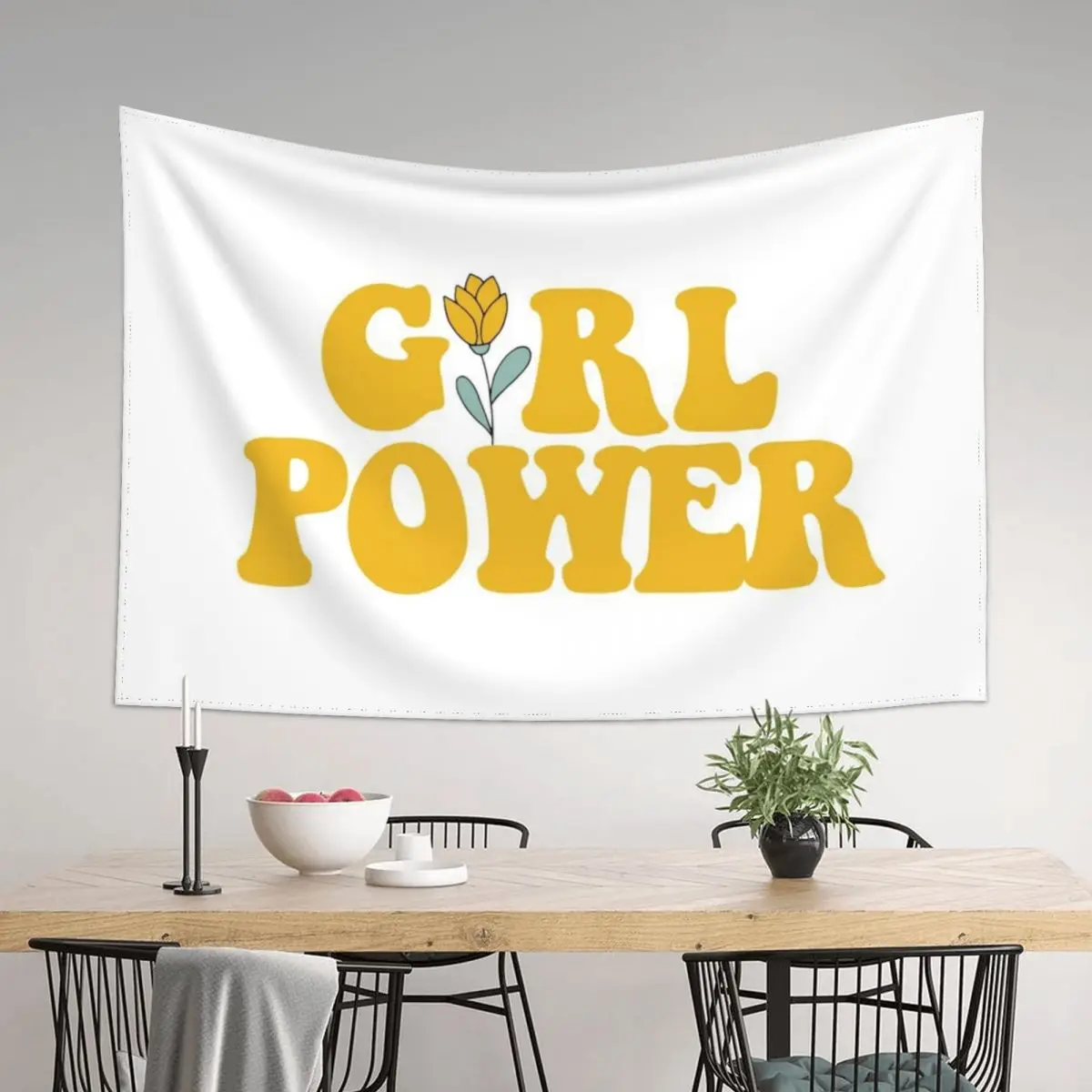 

GIRL POWER Tapestry Wall Art Aesthetic Home Decor Wall Decor Room Decorations Aesthetics Tapestry
