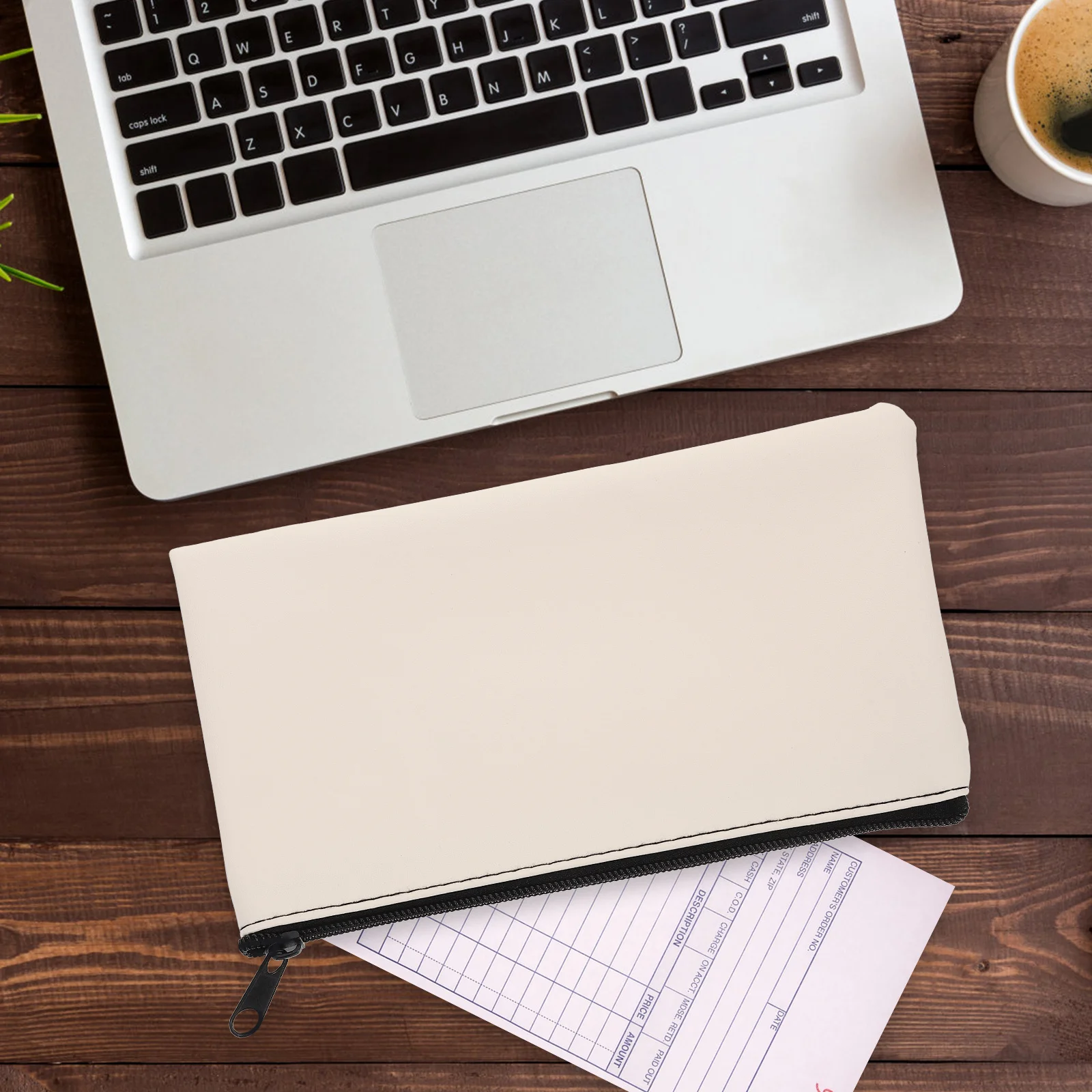 

2 шт. мешочки для денег из искусственной кожи с органайзером для купюр на молнии, сумка для хранения денежных квитанций для офиса, деловые мешочки для денег для наличных