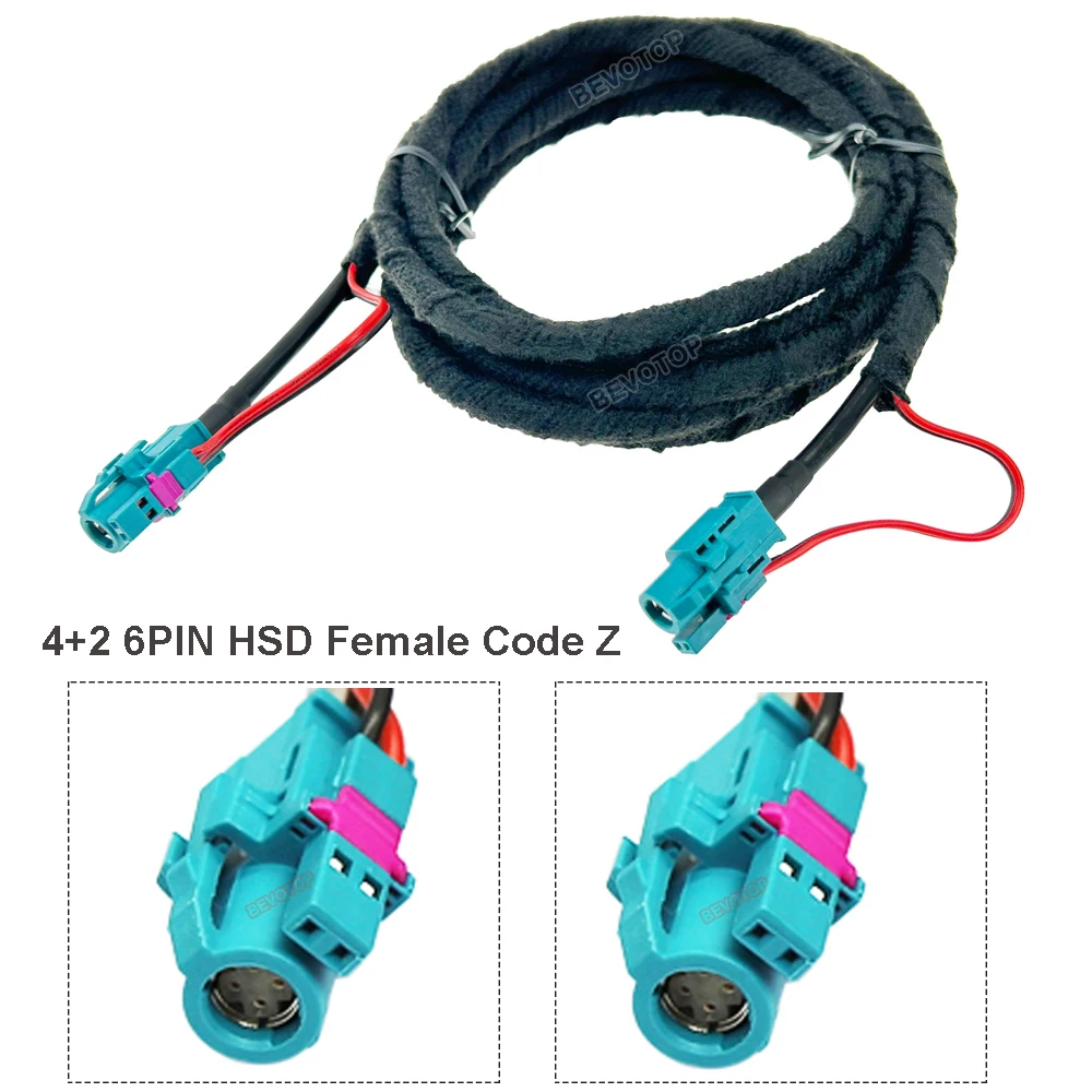 1PCS 4+2 Pin HSD Cable Z Type 6 Pin HSD Female to Female Jack to Jack High Speed DataTransmission Harness Wire LVDS Cable
