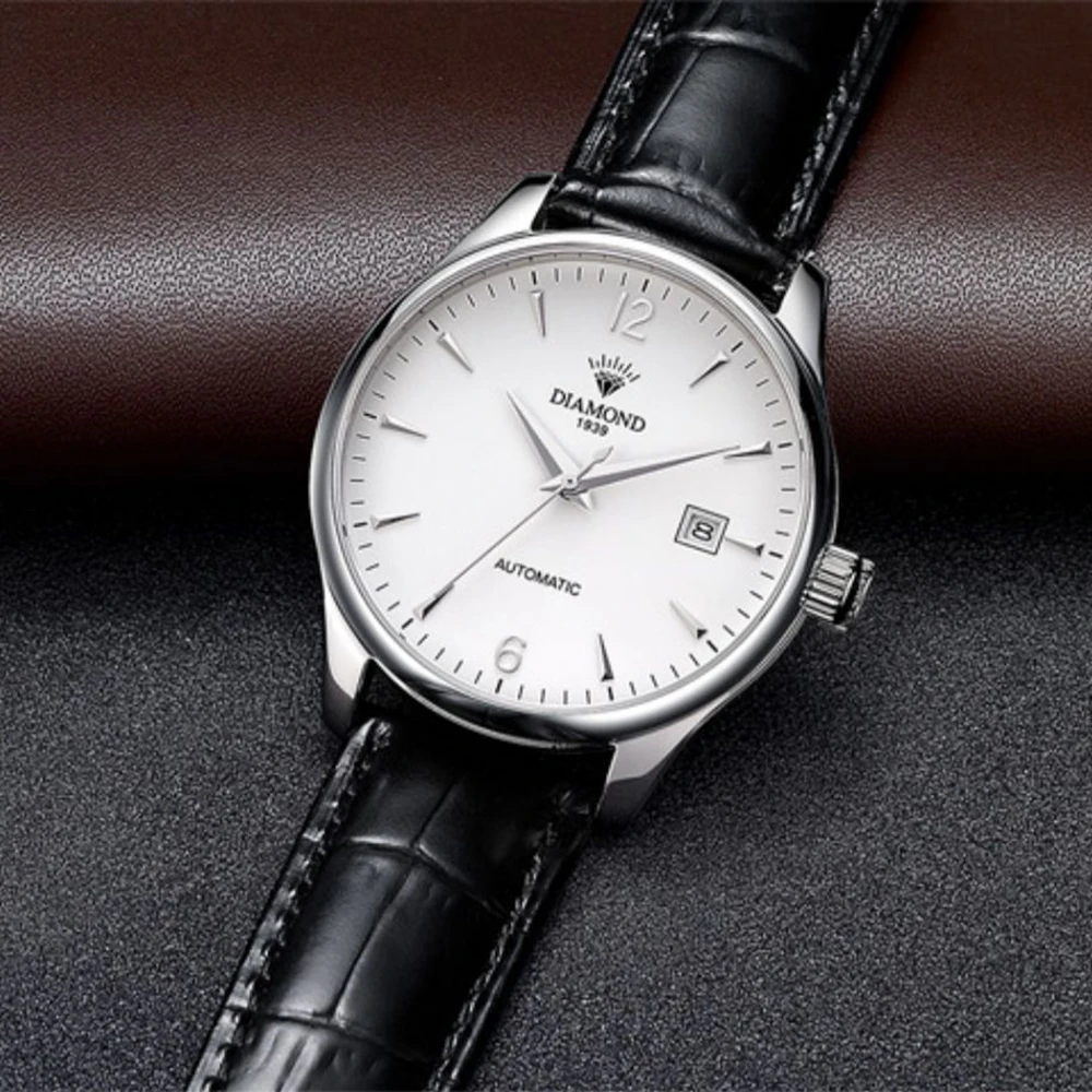 Shanghai Diamond Automatic Watch 38mm Dress Watch Men Mechanical Wristwatches 1939 Luxury Fashion Business Clocks Sapphire Glass