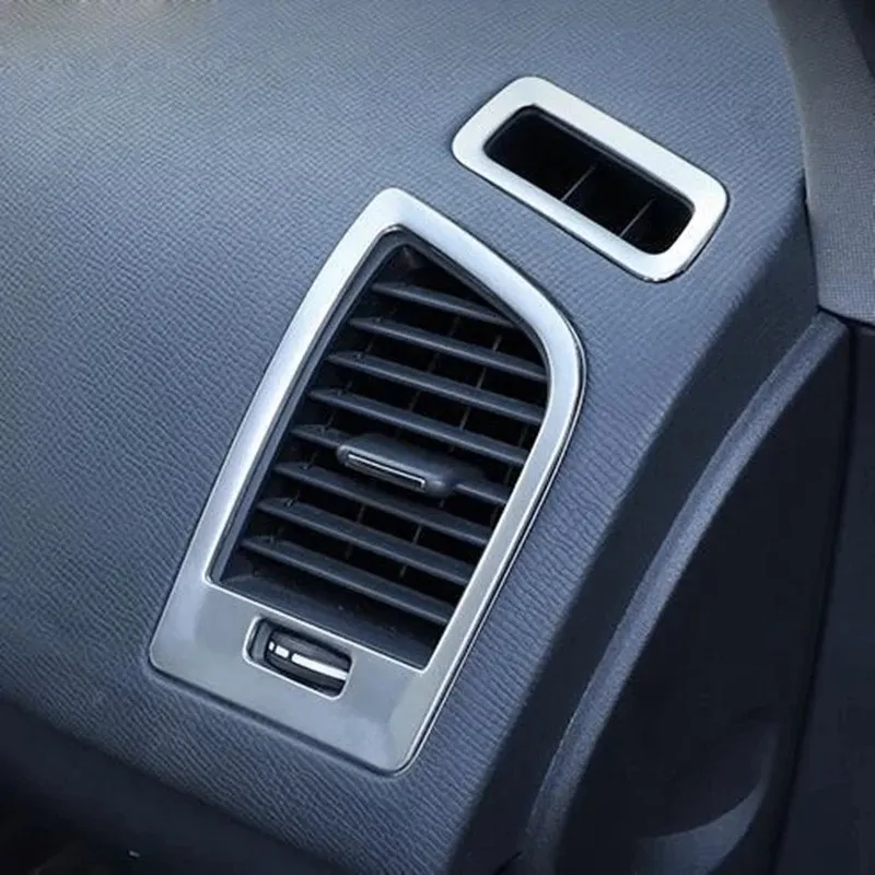 Stainless Steel Car Accessories Dashboard Panel Side Air Conditioning Outlet Vent Frame Cover Trim For Volvo XC60 2009-2017 LHD