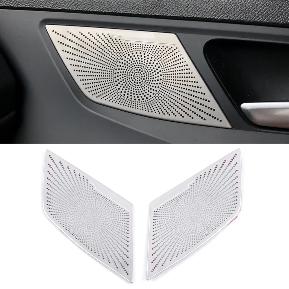 For Peugeot 308 T9 2016-2020 Auto Car Speaker Cover Stainless Door Loudspeaker Sound Trim Frame Sticker Interior Accessories