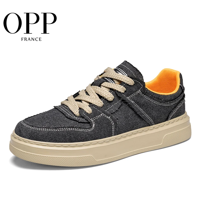 OPP-Baskets décontractées en toile pour hommes, chaussures de sport haut de gamme, chaussures d'équilibre, mode cool, design de luxe, nouveau style