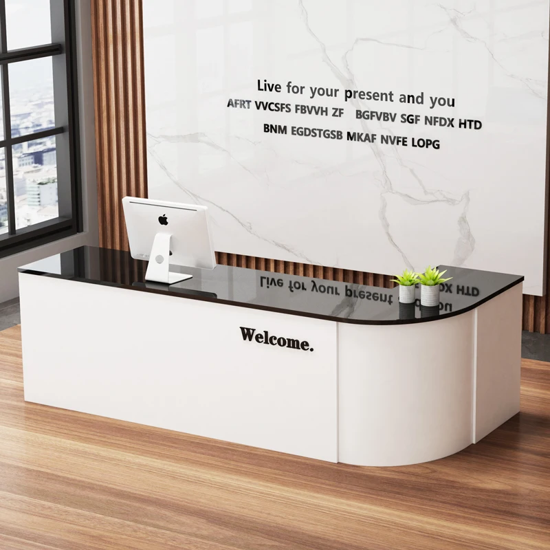 مكاتب الاستقبال الصناعية الحديثة متجر الجمال بار فاخر فندق مطعم مكاتب الاستقبال التنفيذي Mostrador الأثاث العصري #6