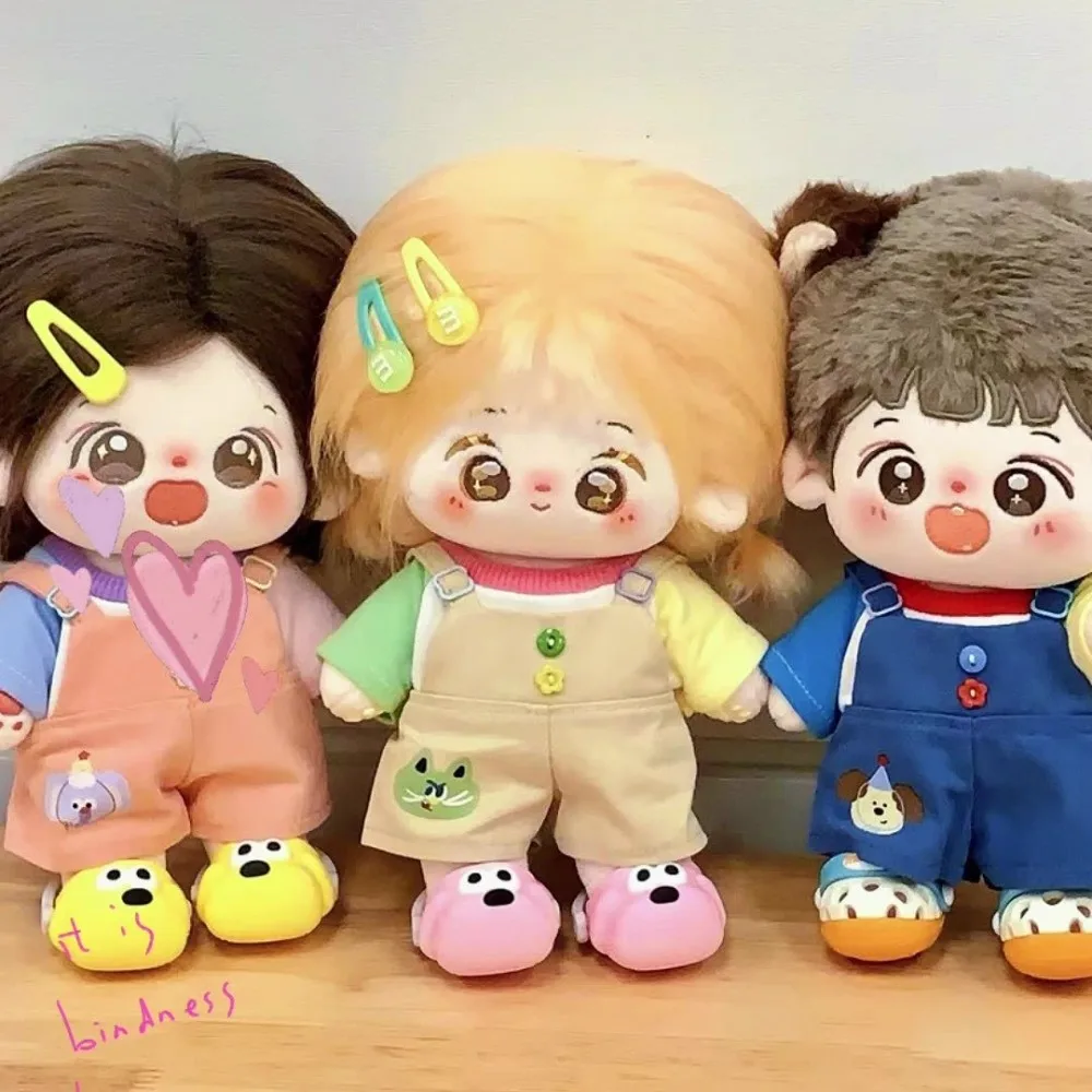 

1 set Strap Pants Set 10/20cm Cotton Doll Clothes Outfit Fashion 20cm Cotton Doll's Clothes Cute Mini 10cm Doll Clothes