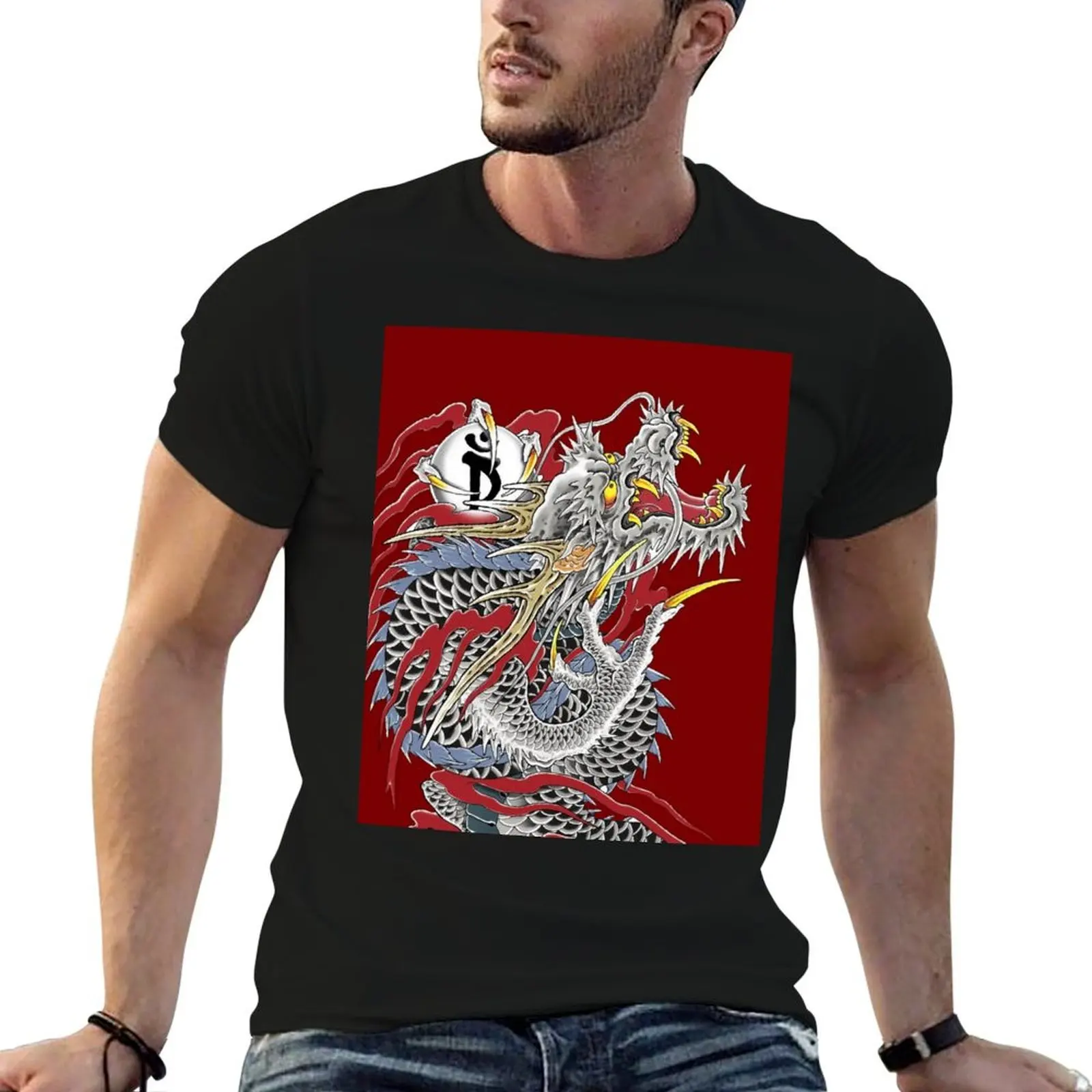 

Yakuza Dragon Tattoo T-Shirt man tshirt t shirt for man 100 percent cotton T-Shirt