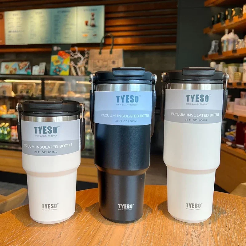 

Tyeso Small Fresh Large Capacity Stainless Steel New Double-Layer Insulation And Cooling Coffee Portable Ice Cream Cup