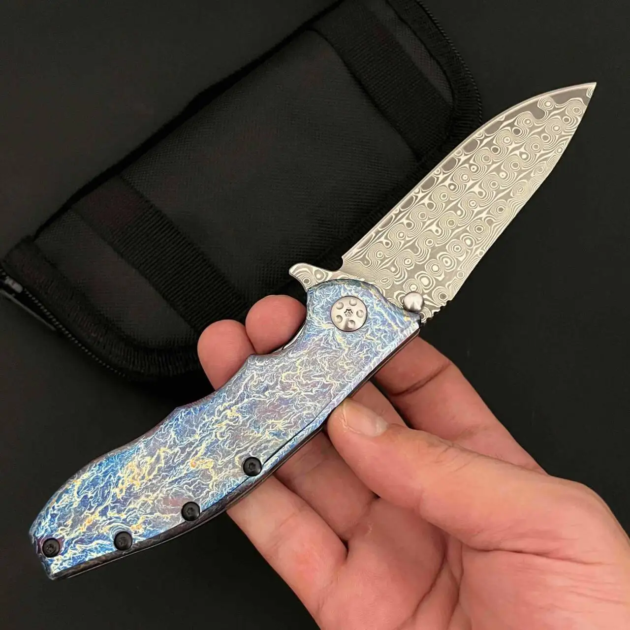 

Damascus Steel Folding Tactical Knife Outdoor Camping EDC Folding Knife Fruit Knife Camping Hunting Survival Tool Knife