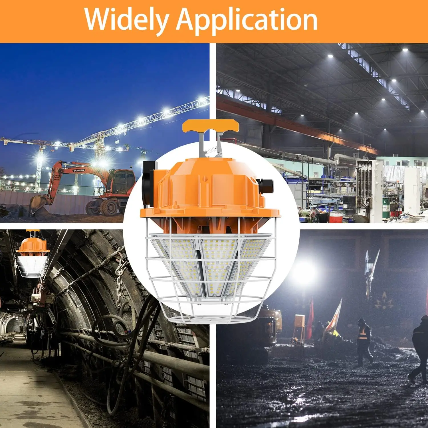 LED Work Lamp 100W 120W 150W Suitable For Outdoor High Bay Car Wash Working Tunnel Lighting For Car Workshop