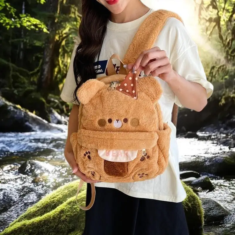 Cartoon beer dier pluche rugzak schattige gevulde kleine beer schooltas grote capaciteit knapzak student schoudertas mooi cadeau