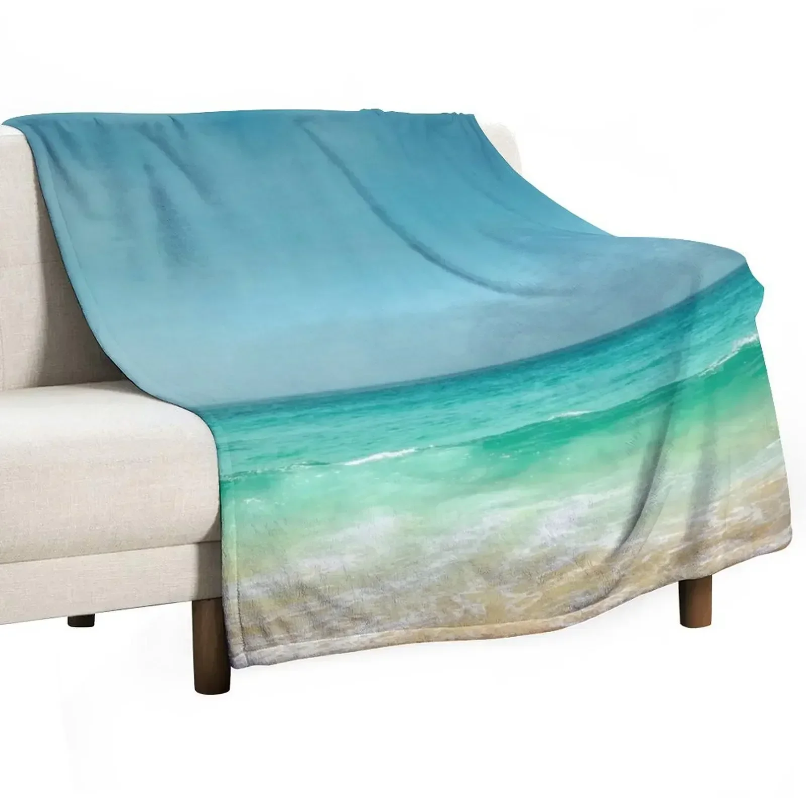 

Beautiful blue ocean Throw Blanket funny gift For Decorative Sofa Blankets