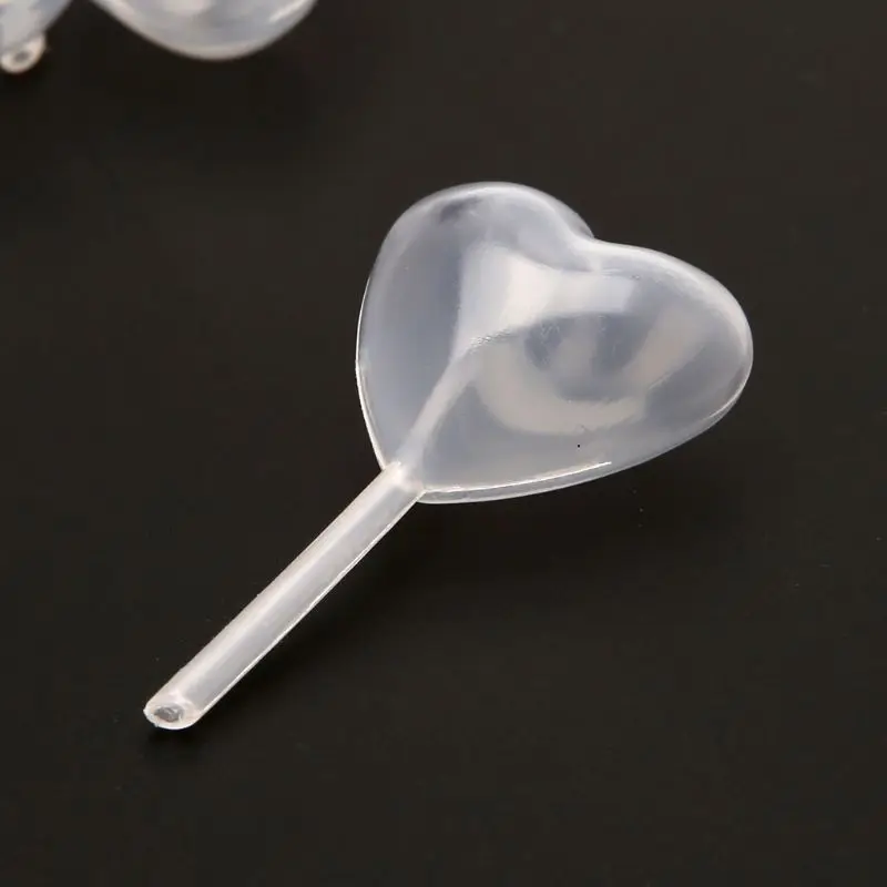 50Pcs Love Shaped Plastic Droppers Mini Plastic Pipettes Cupcake Making